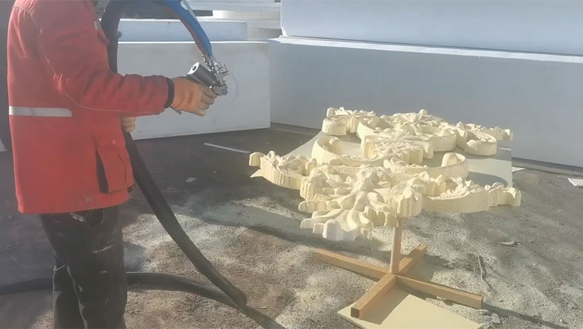 硬化聚脲材料_泡沫雕塑?chē)娡烤垭錩聚脲噴涂機(jī)-京華邦威